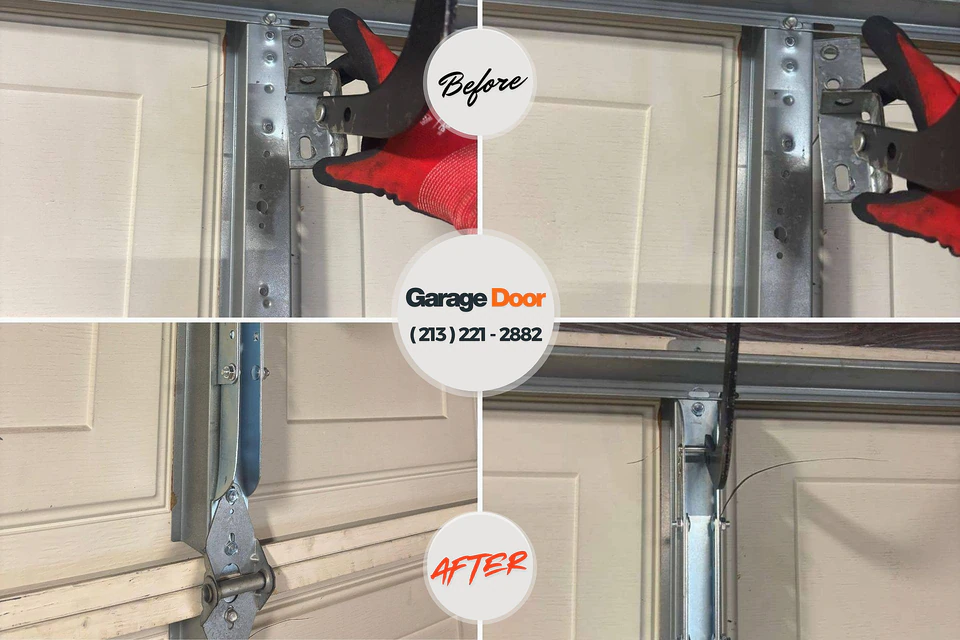 Before and after: garage door repair Zion, PA